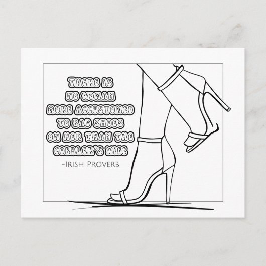 Irish Proverb Coloring Briefkaart (Voorkant)