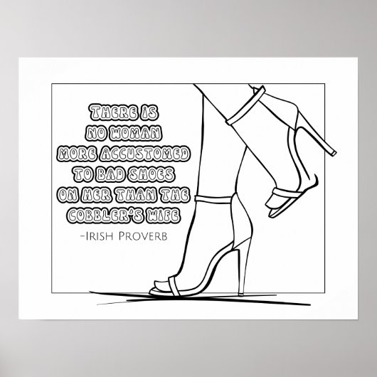Irish Proverb Coloring Poster (Voorkant)
