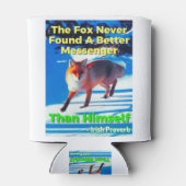 Irish Proverb - de Fox heeft nooit een betere bood Blikjeskoeler (Achterkant)