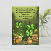 Irish Proverb, Leprechaun Gnomes St. Patrick's Day Feestdagenkaart (Staand voorkant)
