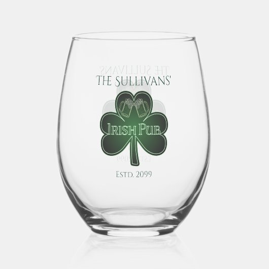 Irish Pub Bar Drinkware Cocktail Wijnglas Zonder Voet (Voorkant)