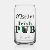 Irish Pub Bar Pint Bier Soda Can Glas Drinkware (Voorkant)
