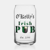 Irish Pub Bar Pint Bierblik Glas Drinkware (Achterkant)