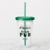 Irish Pub Bar Tavern Acryltumbler Glasses - deksel Acryl Drinkbeker (Voorkant)