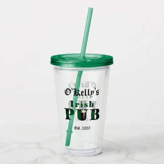 Irish Pub Bar Tavern Acryltumbler Glasses - deksel Acryl Drinkbeker