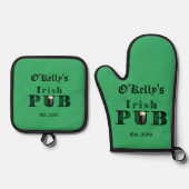 Irish Pub Bar Tavern BBQ Ovenwant & Pannenlap Set (Voorkant)