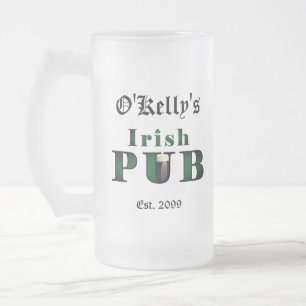 Irish Pub Bar Tavern Frosted Beer Mok Glasses