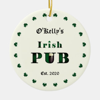 Irish Pub Bar Tavern kerstversiering Keramisch Ornament