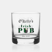 Irish Pub Bar Whiskey Rocks Glas Drinkware (Achterkant)