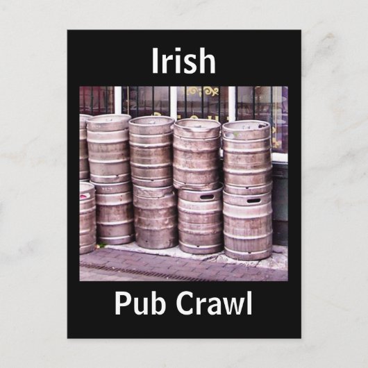 Irish Pub Crawl Briefkaart (Voorkant)