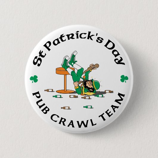 Irish Pub Crawl Team Gift Ronde Button 5,7 Cm (Voorkant)
