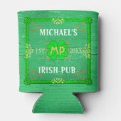 Irish Pub Custom Name Home Bar Groen St Patrick's Blikjeskoeler (Achterkant)