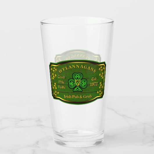 Irish Pub gepersonaliseerd glas (Achterkant)