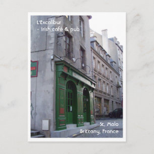 Irish Pub in St. Malo, Frankrijk Briefkaart