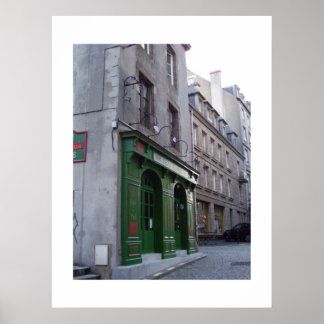 Irish Pub in St. Malo, Frankrijk Poster