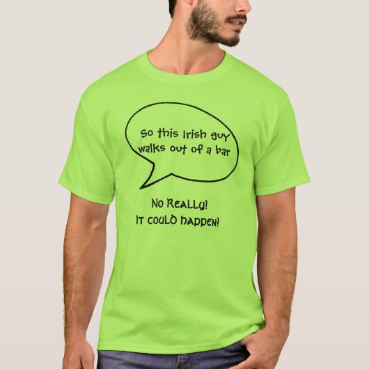 Irish Pub Joke T-shirt (Voorkant)