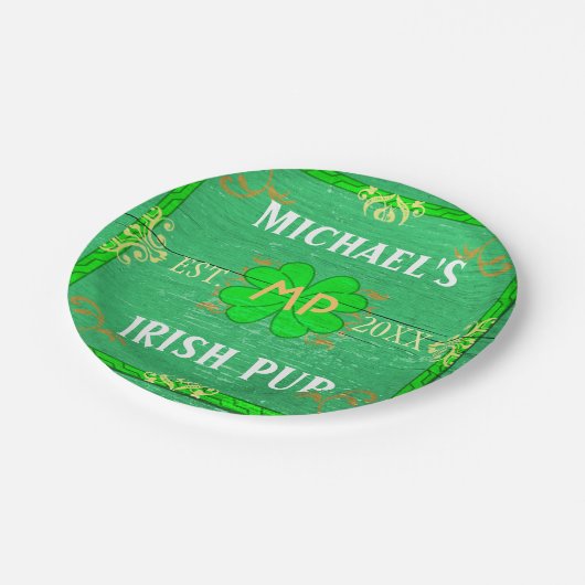 Irish Pub Sign St Patricks Bar Beer | Aangepaste n Papieren Bordje (Gekanteld)