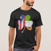 Irish Puerto Rican Flag Ireland Shamrock St Patric T-shirt (Voorkant)