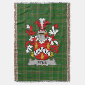 Irish Pyne Coat of Arms Family Crest Ireland Deken (Voorkant Verticaal)
