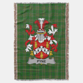 Irish Pyne Coat of Arms Family Crest Ireland Deken