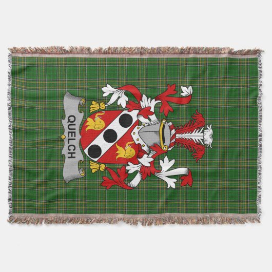 Irish Quelch Coat of Arms Family Crest Ireland Deken (Voorkant)