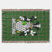 Irish Quill Coat of Arms Family Crest Ierland Deken (Voorkant)