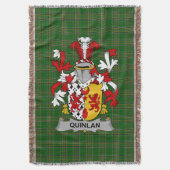 Irish Quinlan of O_Quinlevan Wapen Familie Deken (Voorkant Verticaal)