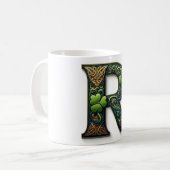 Irish R Monogram Coffee Mug Koffiemok (Voorkant links)