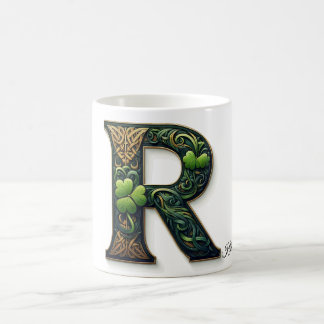 Irish R Monogram Coffee Mug Koffiemok