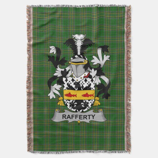 Irish Rafferty of O_Rafferty Wapenschild Familie Deken (Voorkant Verticaal)