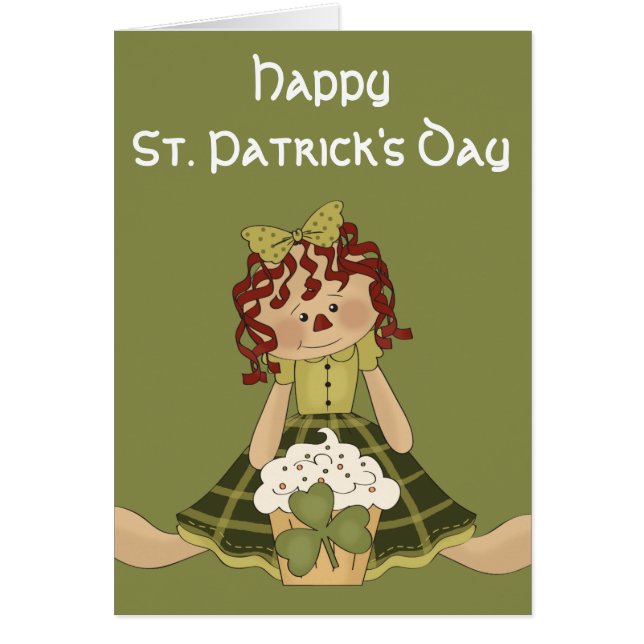 Irish RagDoll d1 Happy St. Patrick's Day Kaart (Voorkant)