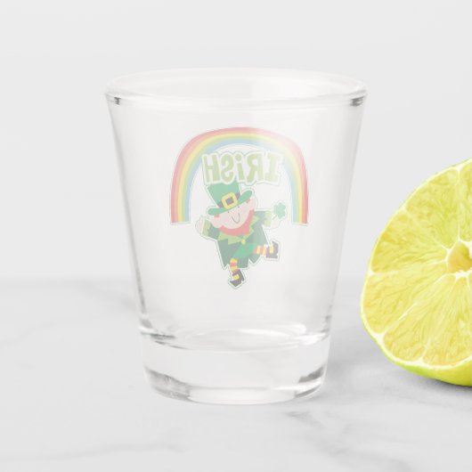 Irish Rainbow Leprechaun Shot Glas (Achterkant)