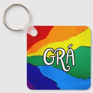 Irish Rainbow Love - Grá betekent liefde Sleutelhanger