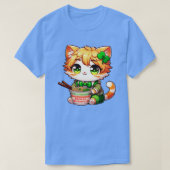 Irish Ramen Cats Schattige St Patricks Day T-shirt (Design voorkant)