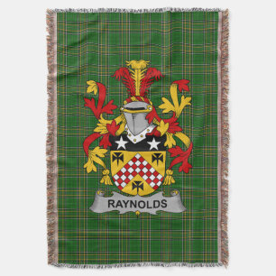 Irish Raynolds Coat of Arms Family Crest Ireland Deken