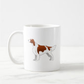 Irish Red and White Setter Basic Illustration Koffiemok (Links)