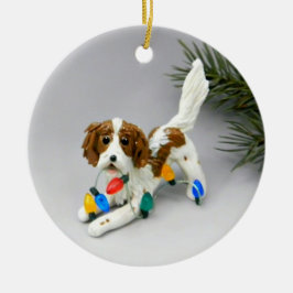 Irish Red and white Setter kerstversiering Keramisch Ornament