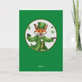 Irish Red Fox St Patricks Day gelukkskaart Feestdagen Kaart (Achterkant)