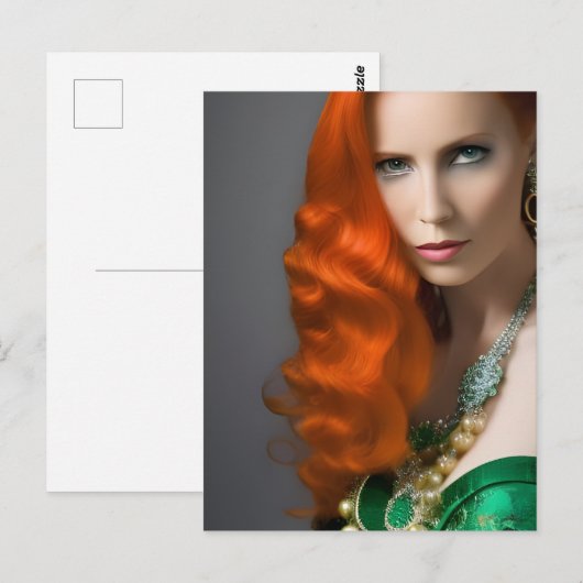 Irish Red Hain Goddess Briefkaart (Voorkant / Achterkant)
