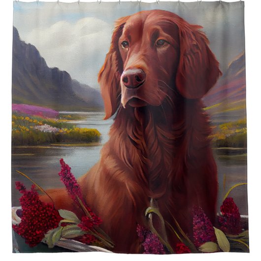 Irish Red op een peddel: een Schilderachtig avontu Douchegordijn (Voorkant)