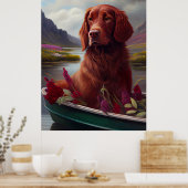 Irish Red op een peddel: een Schilderachtig avontu Poster (Keuken)