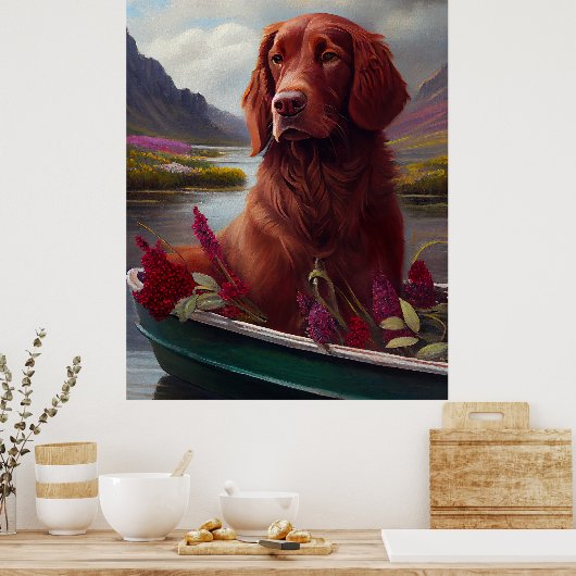 Irish Red op een peddel: een Schilderachtig avontu Poster (Keuken)