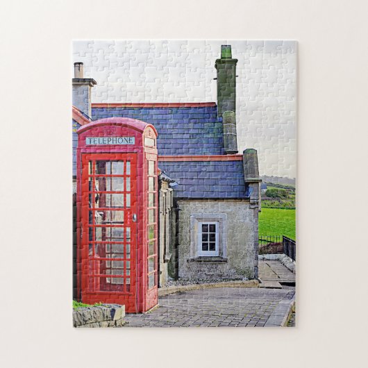 Irish Red Phone Booth Legpuzzel (Verticaal)
