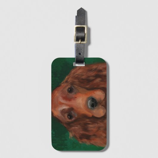 Irish Red Setter Bagagelabel (Voorkant (verticaal))