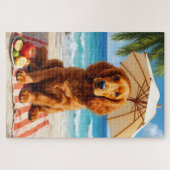 Irish Red Setter Beach Scene Legpuzzel (Horizontaal)