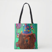 Irish Red Setter Birthday Tote Bag (Voorkant)