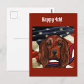 Irish Red Setter    Briefkaart (Voorkant / Achterkant)