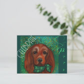 Irish Red Setter Briefkaart (Staand voorkant)