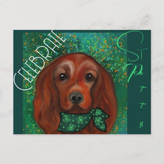Irish Red Setter Briefkaart (Voorkant)