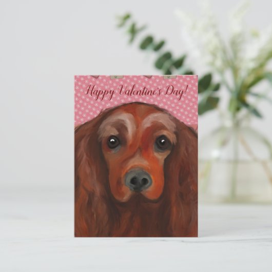 Irish Red Setter Briefkaart (Staand voorkant)